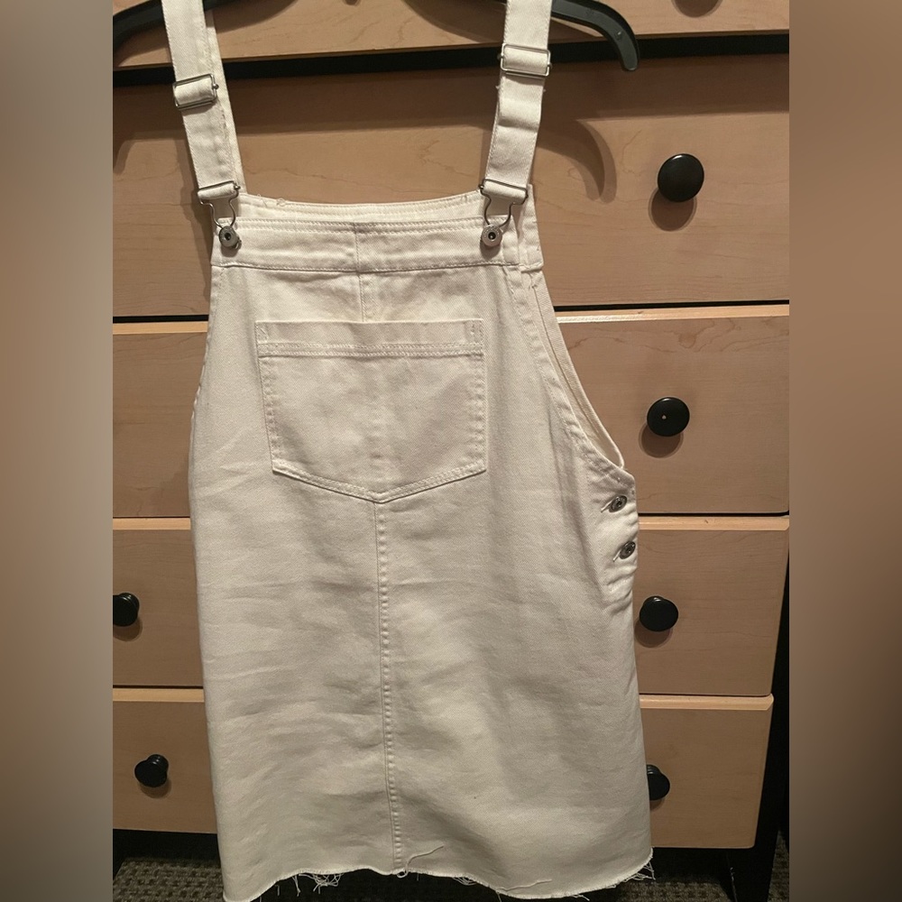 H&M White Overall Dress